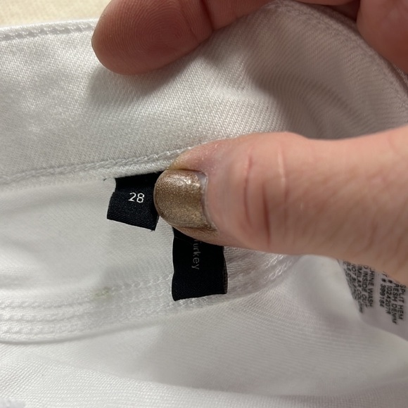 Theory White Split Hem Skinny Fresh Denim Size 31 - Picture 4 of 9